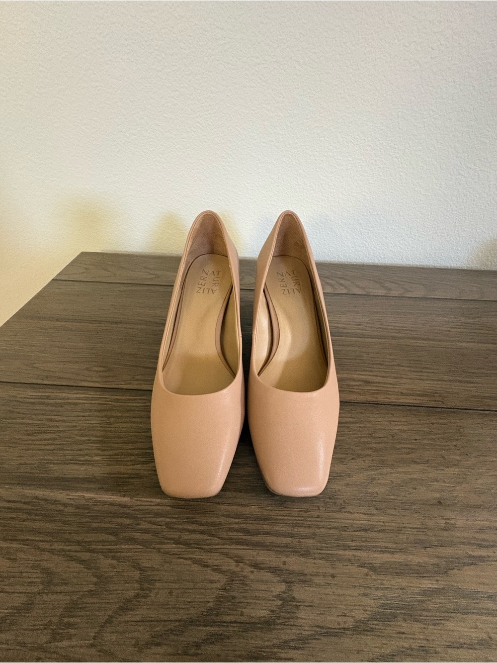 Naturalizer Nude Square-Toe Heels